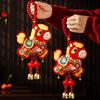 Chinese New Year Door Stickers  Spring Festival Wall Couplet Blessing Hollow Design 3D Fu Character Decoration