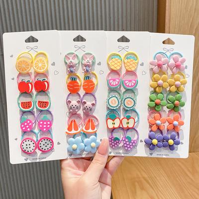 10PCS/Set Élastiques à Cheveux pour Enfants Mignons Animaux de Dessin Animé Élastique Chapeaux Filles Bébé Bandeau Scrunchies Accessoires Cheveux Enfants