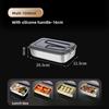 Outdoor cooking aluminum lunch box camping picnic food storage box square lunch box travel portable lunch box 2-pack