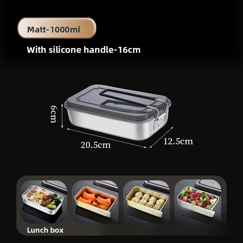 Outdoor cooking aluminum lunch box camping picnic food storage box square lunch box travel portable lunch box 2-pack