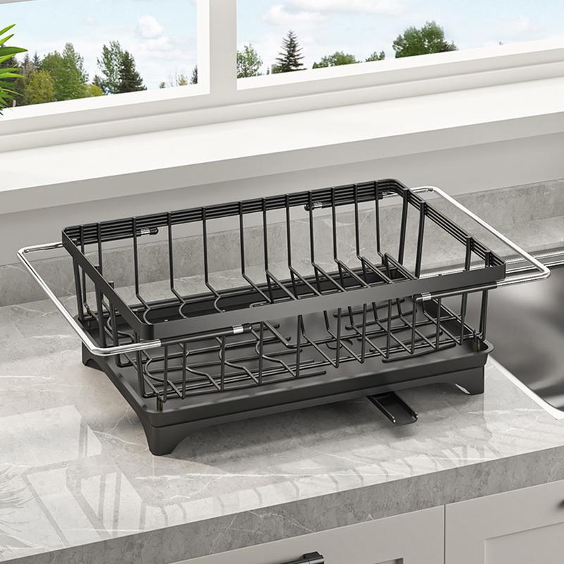 Dish Drying Rack For Sink Large Capacity Quick Draining Sink Plate Drying Rack For Kitchen For Cups Bowls Plates Vegetables
