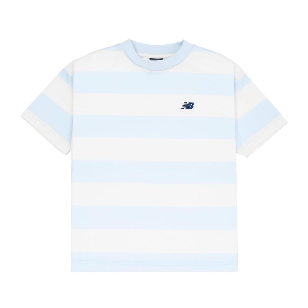 ABT55536 NB Dry Border Short Sleeve Kids IB [New Balance] T-Shirt Cotton-Like (ABT55536) (Ice Blue)