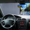 Accordion Windshield Sun Shade Retractable Car Window Shade Extra Large Sunshade For Front Rear Windows Magnetic Privacy Car