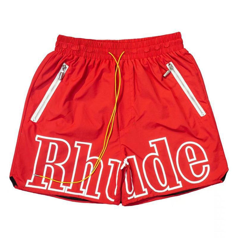 Cross-border European and American Trendy Brand RHUDE Letter 3M Reflective Casual Sports Shorts Men's and Women's American High Street Beach Pants