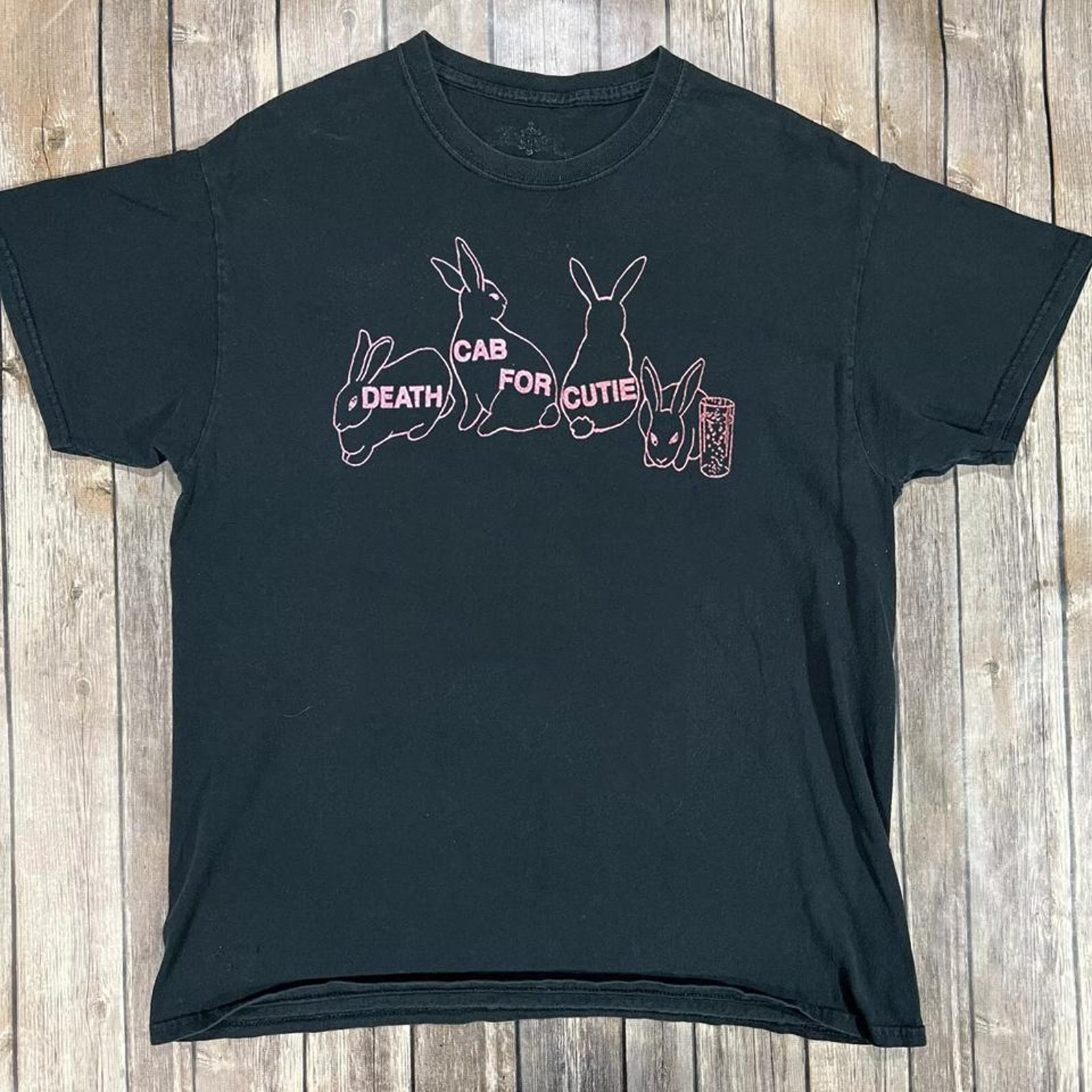 Death Cab for Cutie BAND Rabbie Black T Shirt 2XL