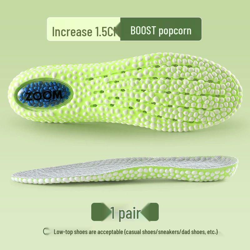 Men's & Women's Air Cushion Sports Insoles: Shock Absorbent, Breathable, Odor Resistant, Height Boosting for Basketball & Running