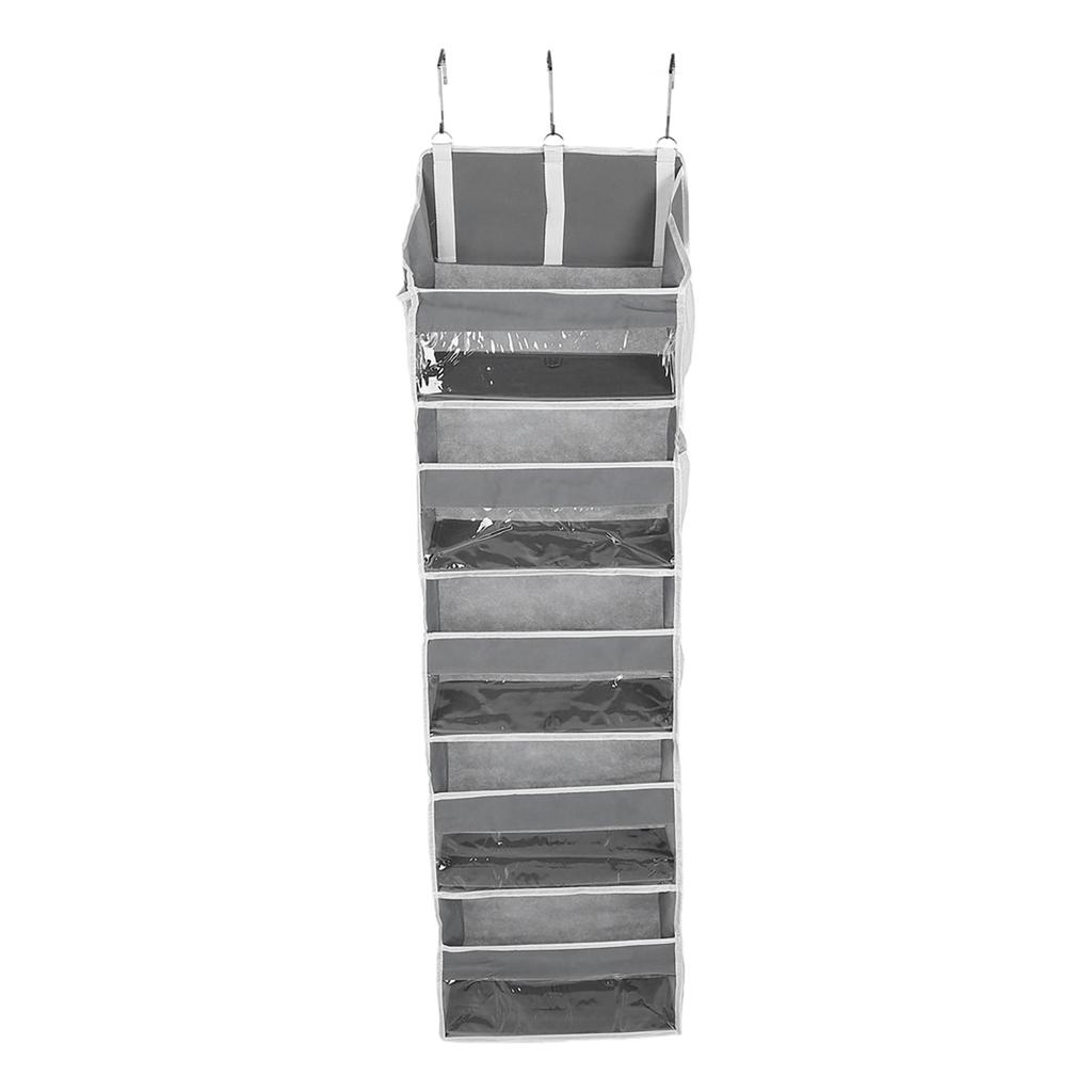 5 Tier Behind Door Storage Bag Breathable Space Saving Hanging Storage Holder with 10 Side Pockets for Toys Clothing