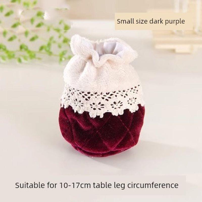 

Нескользящий коврик Толстая ткань Перчатки для ножек стула Защитный чехол Тихий и износостойкий Грелка для ножек обеденного стола и стула Чехол для ножек табурета в европейском стиле Dark purple small size dark purple 4 only