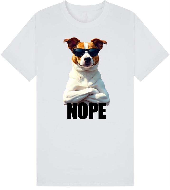 Stubborn Jack Russell T-Shirt Dog Nope Funny Cool Swag Men Women Unisex Top XXL