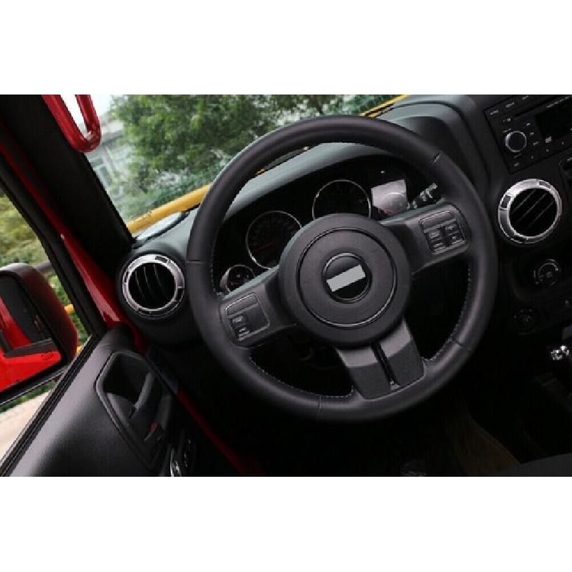 Black Steering Wheel Center Trim Bezel For 2011-17 Jeep Wrangler Compass Patriot