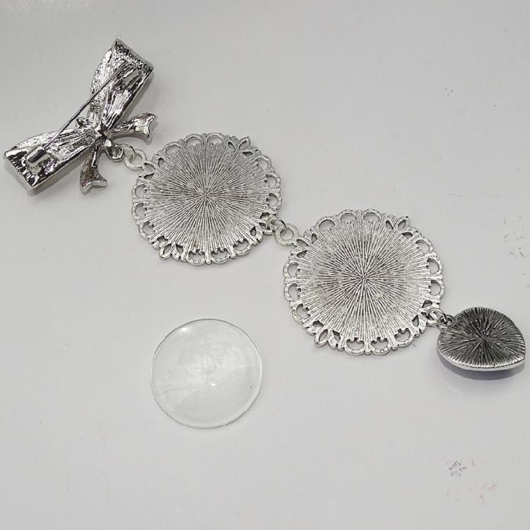 Bridal Bouquet Photo Charm Brooch Elegant Diamonds Inlayed Bowknot Brooch Pin Charm For Bride's Wedding Bouquet