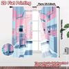 2pcs   2D FLAT PRINTING Curtains (Without Rod) Operating Room Light Filtering Chic Curtains Versatile Polyester Curtains All