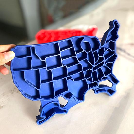 Ice Cube Maker Easily Demold  Irregular Shapes Silicone the United States of America Ice Cube Trays And Popsicle Molds Bar Accessories