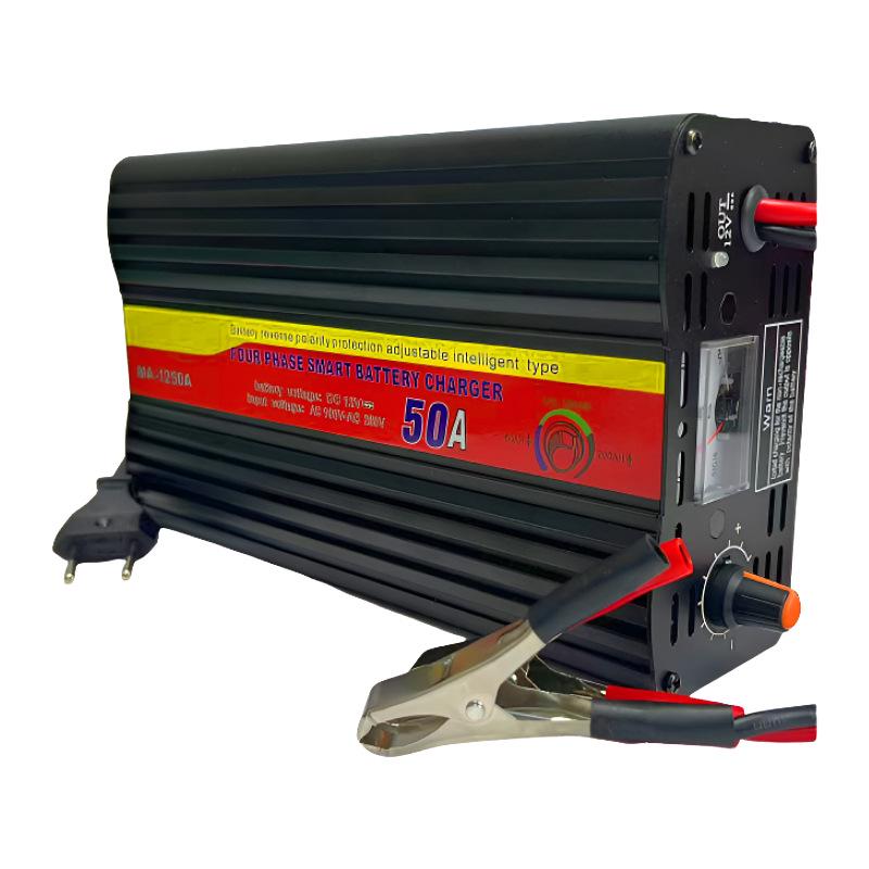 12V 30A Lead-Acid & 14.6V 20A LiFePO4 Battery Charger, Anti-Reverse Protection, Auto Stop.