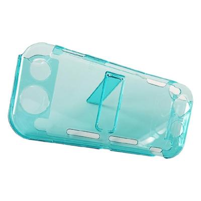 Clear PC Case Shockproof Protective Cover Transparent Protector with Convenient Build In Stand for Switch Lite
