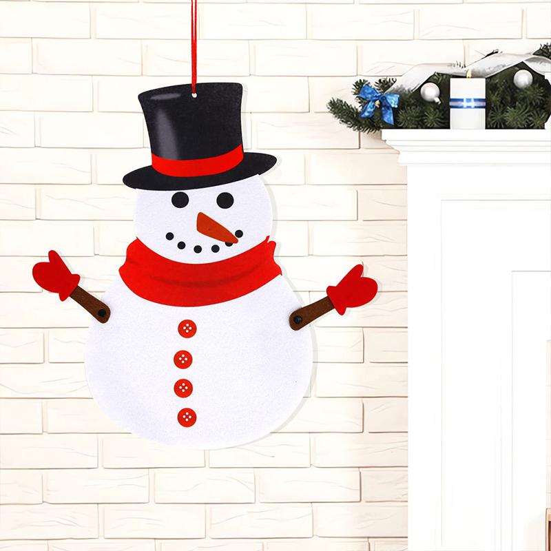 Décorations de Noël Feutre Père Noël Bonhomme de Neige Élan Pendentif Ornements à Suspendre Arbre de Noël Navidad 2025 Bonne Année Décoration de la Maison