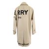 BURBERRY 8016222 Cotton gabardine Horseferry print Nova check soutien collar overcoat coat 36 beigeUsed