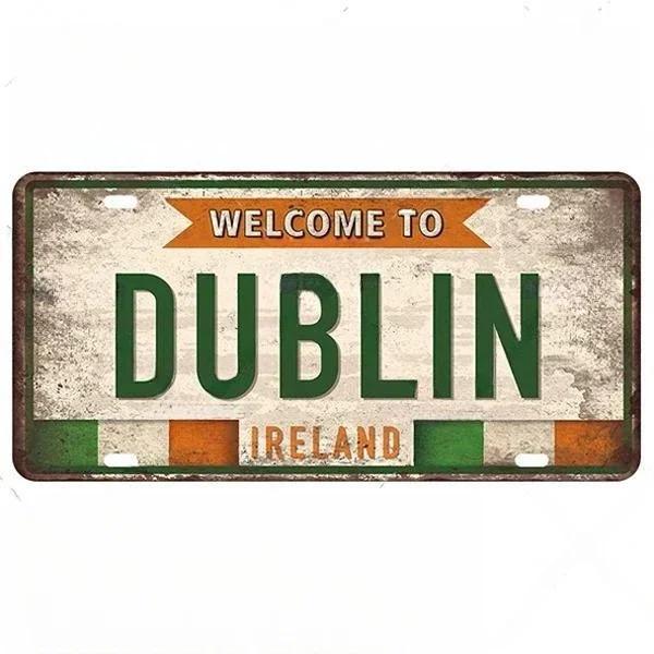 Vintage Berlin Madrid New York Paris Country City Stil Platte Metallschild Plakette Blechschild Man Cave Bar Club Poster Dekoration