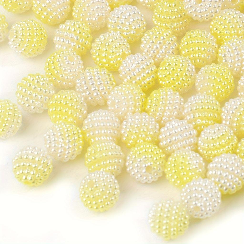 10mm 90stk/pose Flerfarget akryl Bayberry Perler Imiterte perleperler Runde løse perler Avstandsperler For øredobber Armbånd Halskjede Smykkefremstilling