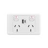 Australian Standard Usb Wall Dual Socket with 2gang Switch, Au Plug Adapter Mobile Phone Charging Power 10A Socket 118mm*72mm