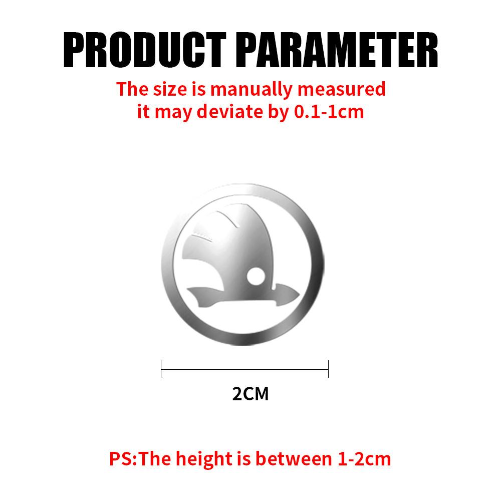 10Pcs Car Accessories Nickel Metal Interior Badge Stickers For Skoda Octavia A5 A7 Rapid Fabia Superb Kodiaq Scala Karoq Kamiq