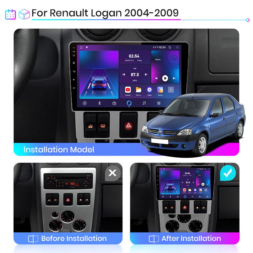 Android Car Radio For Renault Logan I 2004-2009 Multimedia Player Head Unit Stereo GPS Navigation BT WIFI 1+16GB