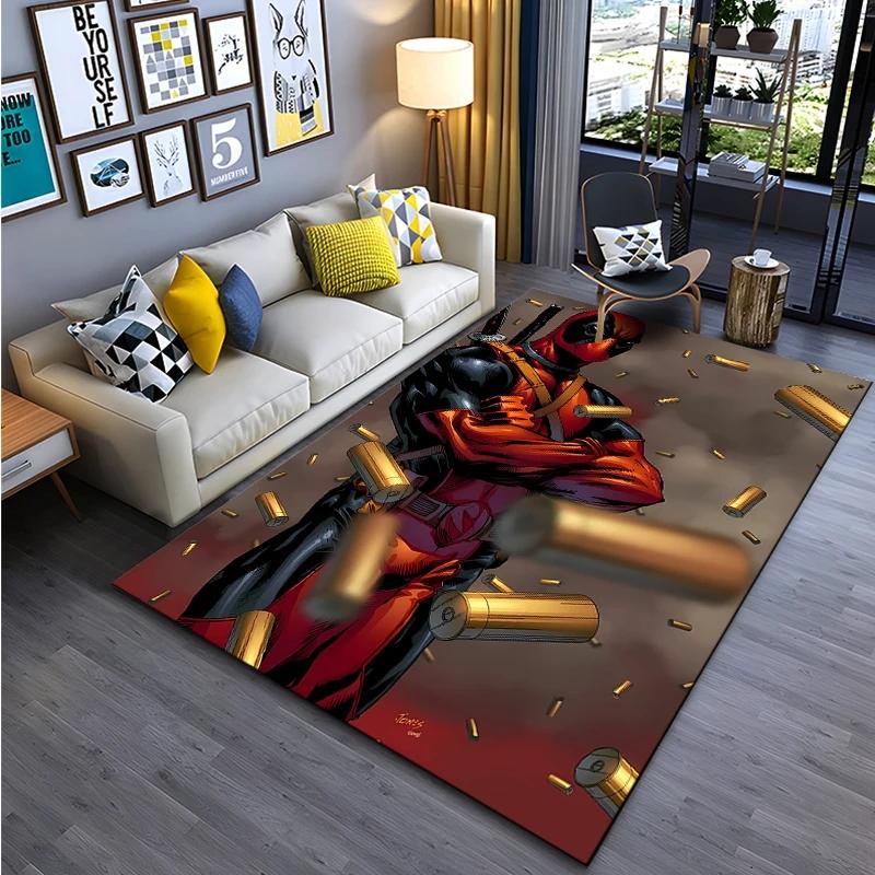 

Disney Avengers-Deadpool Marvel Carpet for Living Room Large Area Rug Bedroom Floor Rug Non-slip Mat Tapis Home Decor 40x60cm