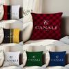 Men's Clothing Brands C-CANALI Pillow Case Anti-dustmite Pillowcase Invisible Zipper Silky Short Plush Sofa Cushion Cover