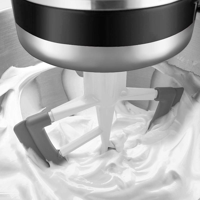 Šlehač s flexibilním okrajem pro KitchenAid mixér 4,5-5 litrů s naklápěcí hlavou, stojanový mixér s dvojitým silikonovým okrajem