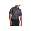 Under Armour Patterned Casual Golf Quick-Dry Polo Shirt Men tops Black 1378677-005