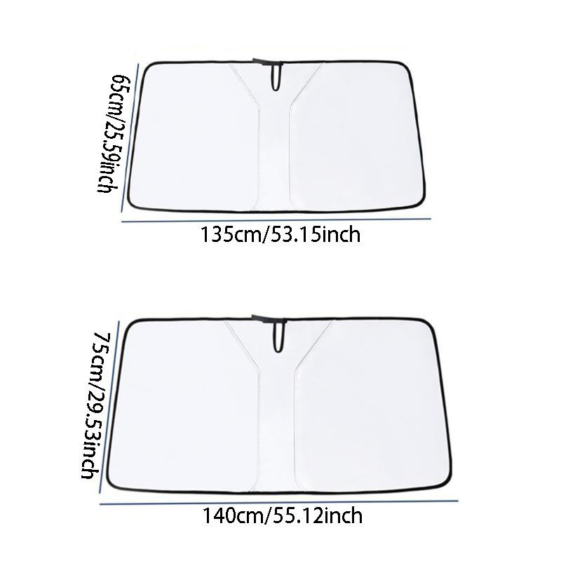 1 Pc  Car Accessories Coated Front Windshield Sunshade And Heat Insulation Cover Car Interior Light Blocking Sunshade
