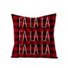 Plaid Christmas Pillowcase Red and Black Plaid Polyester Print Home Cushion Living Room Sofa Bedroom Cushion