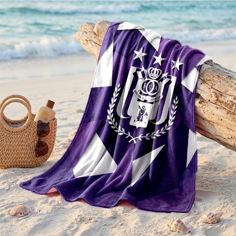 Anderlecht FC Druck Mikrofaser Strandtuch Schnelltrocknend Saugfähig Großes Handtuch für Strand Schwimmen Reisen
