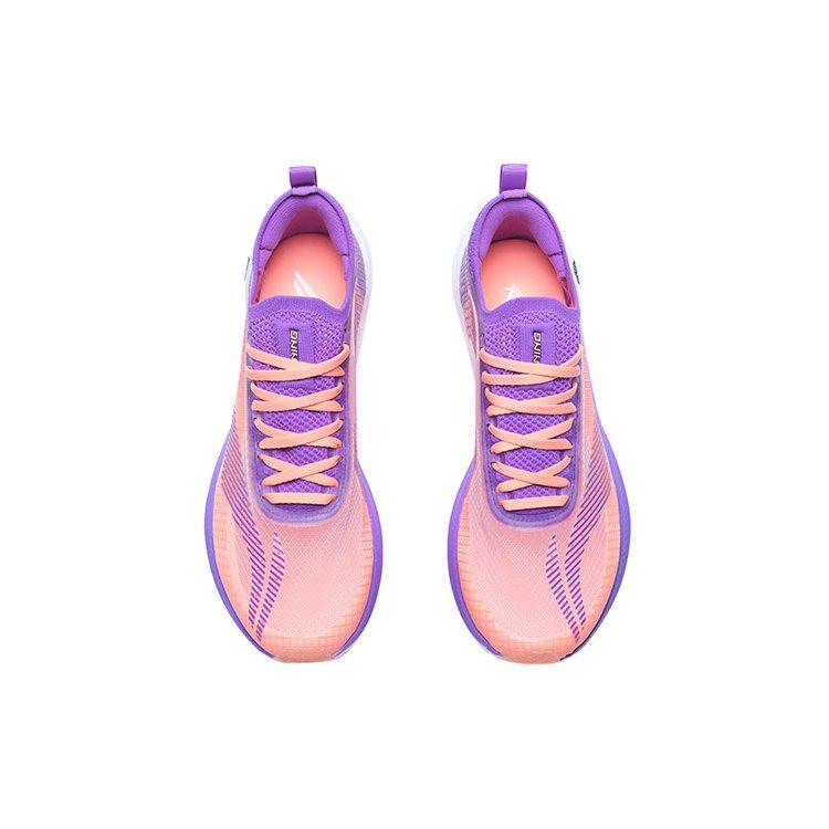 Li Ning Feidian 2 Elite Running Shoes Women's Low Top White Fluorescent/Grape Purple ARMR010-1