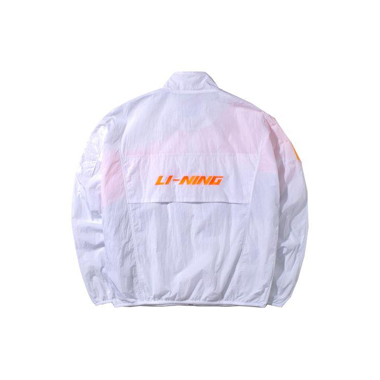 Li Ning New York Fashion Week Series Stand Collar Loose Sports Jacket Men Jacket Standard-White AJDP653-2