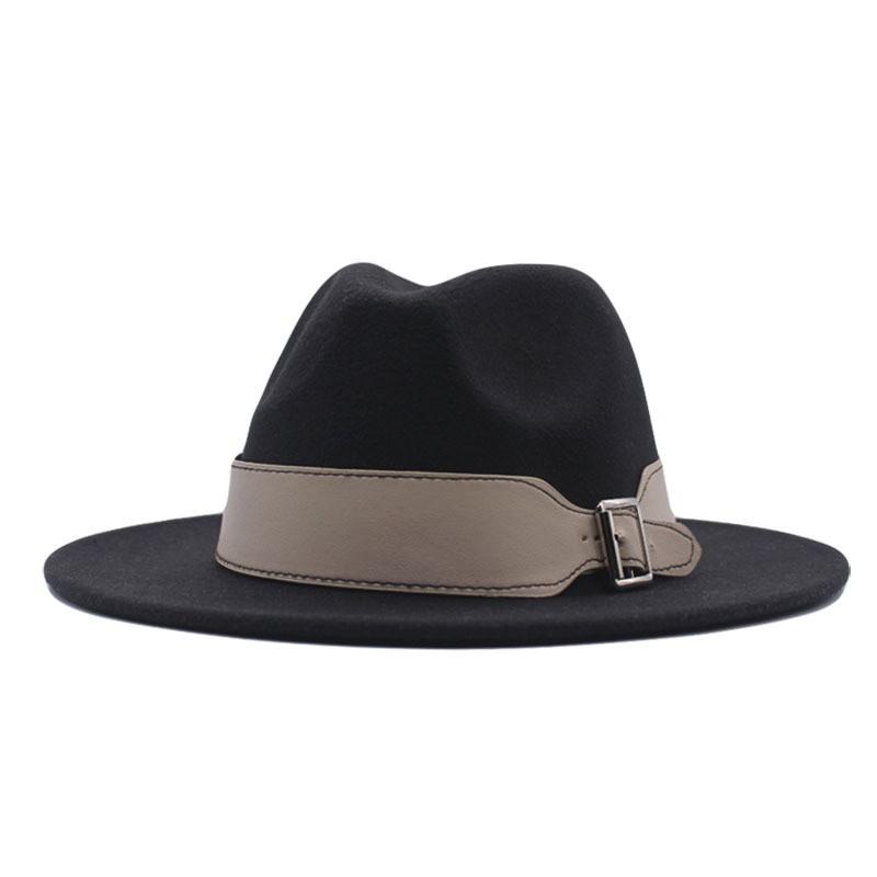 Autumn and winter European, American and western cowboy hats fashion woolen jazz hats men's and women's British fedora hats