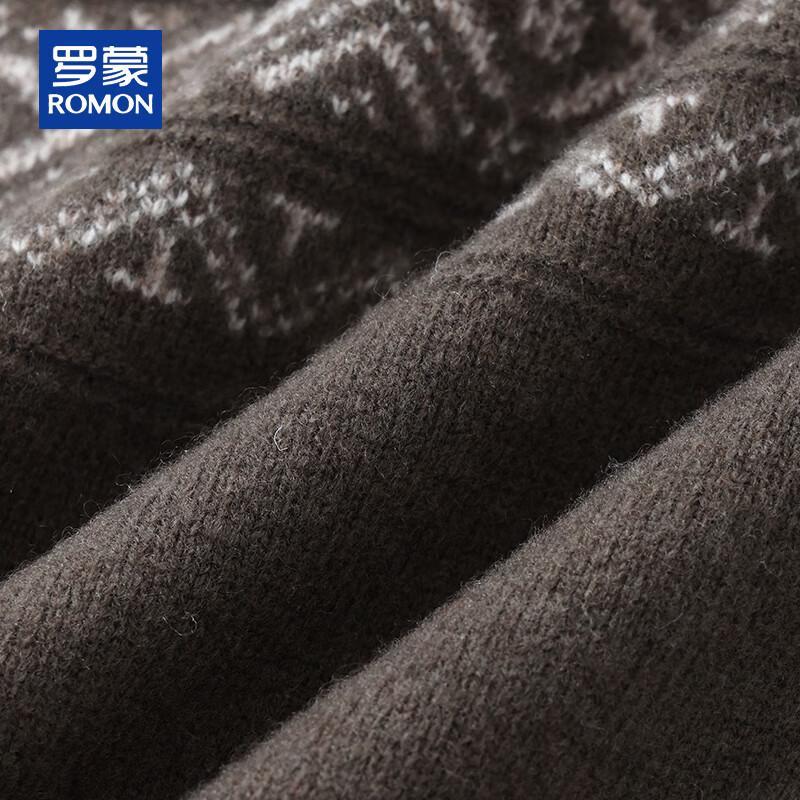 ROMON Men's Heavyweight 100% Pure Wool Knit Sweater