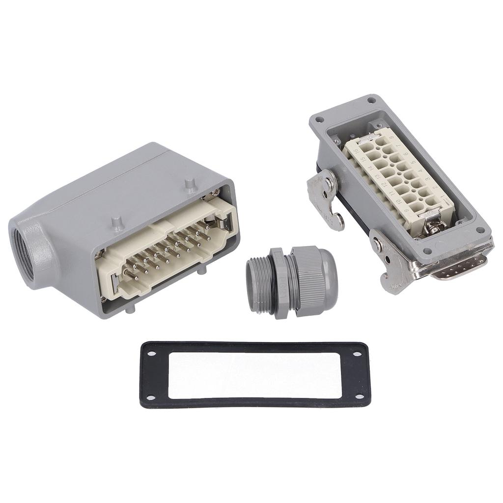 Heavy Duty Connectors 16 Contacts Side Out Industrial Waterproof Aviation Plug Socket