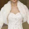 Brautschal, Pelzstola, Kunstfell, Wickelabendkleid, Bolero-Umhang, Hochzeitsschal, Winter-Brautumhang