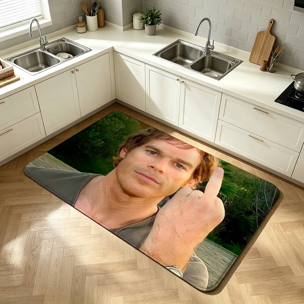 Dexter Morgan Shower Room Absorbent Small Floor Mat Soft Comfortable Decorative Foot Mat