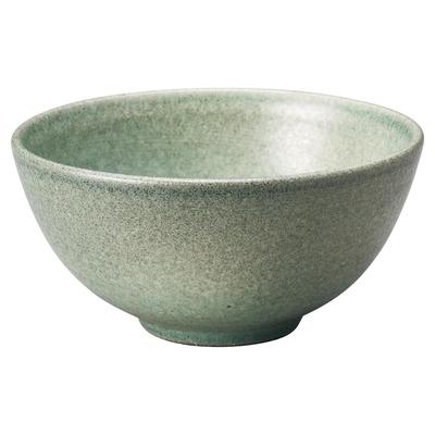 Marui Pottery Shigaraki Ware Hechimon Rice Bowl, Diameter Approx. 12cm, Black Celadon Green MR-3-4531