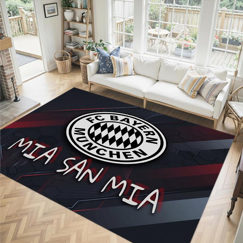 Design Bayernu Mnichov Křišťálový sametový koberec Útulný Ne?Protiskluzová tištěná předložka do ložnice, obývacího pokoje, předsíně