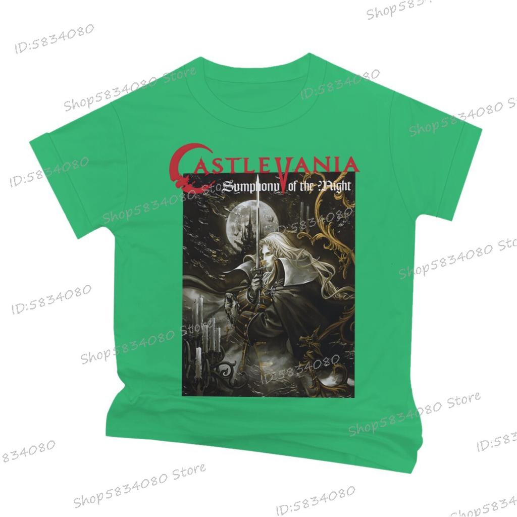 CASTLEVANIA Vintage T Shirts Symphony of The Night New TShirt for Unisex Women Anime Pattern Printed Shirt Unisexs Street Cool Tops