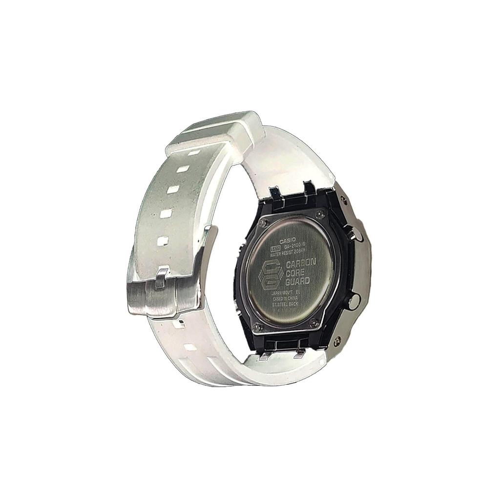 CASIO Men Liquid Crystal/Analog Dual Display Series White Watch GA-2100-7A7(Watch3--)