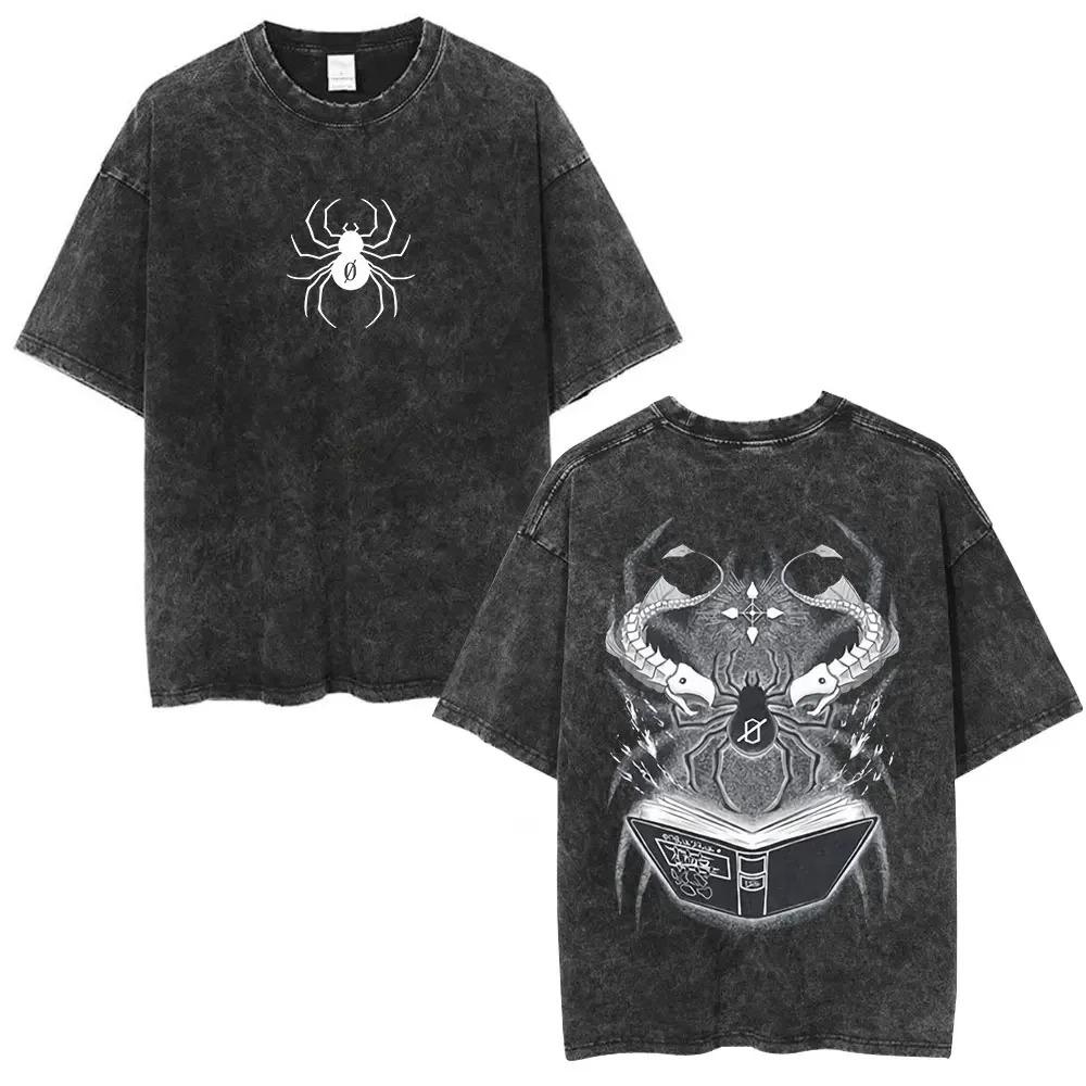 

Hunter x Hunter Hisoka Playing Cards & Phantom Troupe Spider Vintage Washed Oversized Dark Streetwear T-Shirt M
