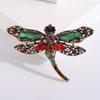 Exaggerated Big Size Crystal Dragonfly Brooch For Women Exquisite Luxury Badges Pin