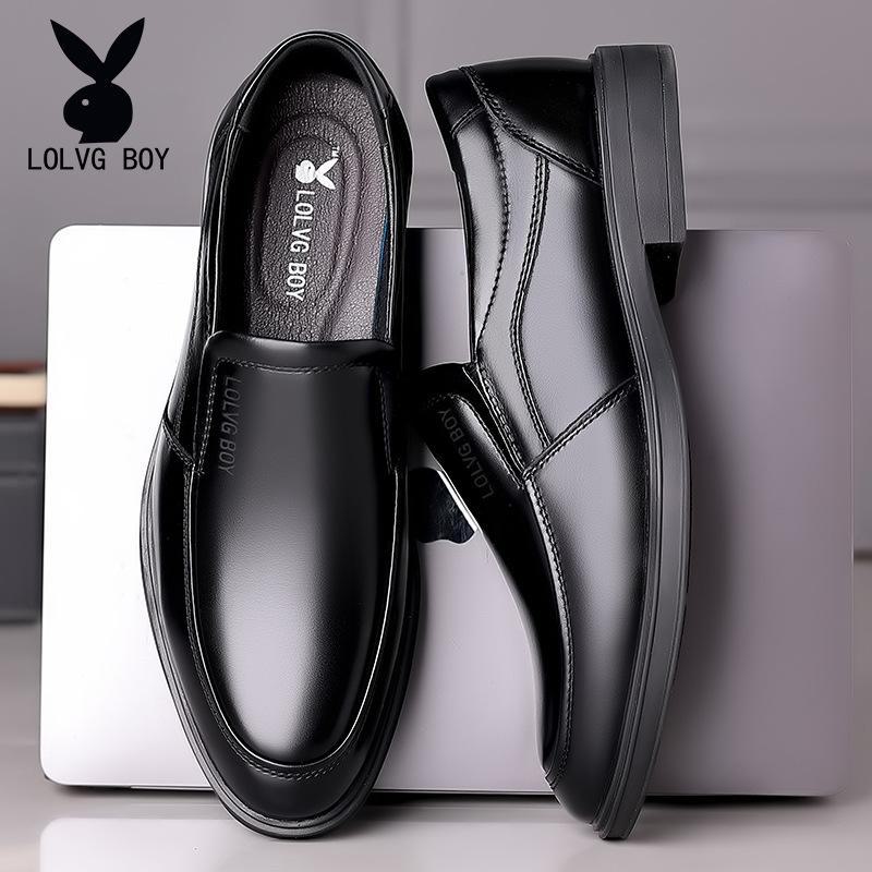 

Мужские дышащие кожаные туфли-лодочки для офиса и отдыха 5666 feet, size 38 чёрный