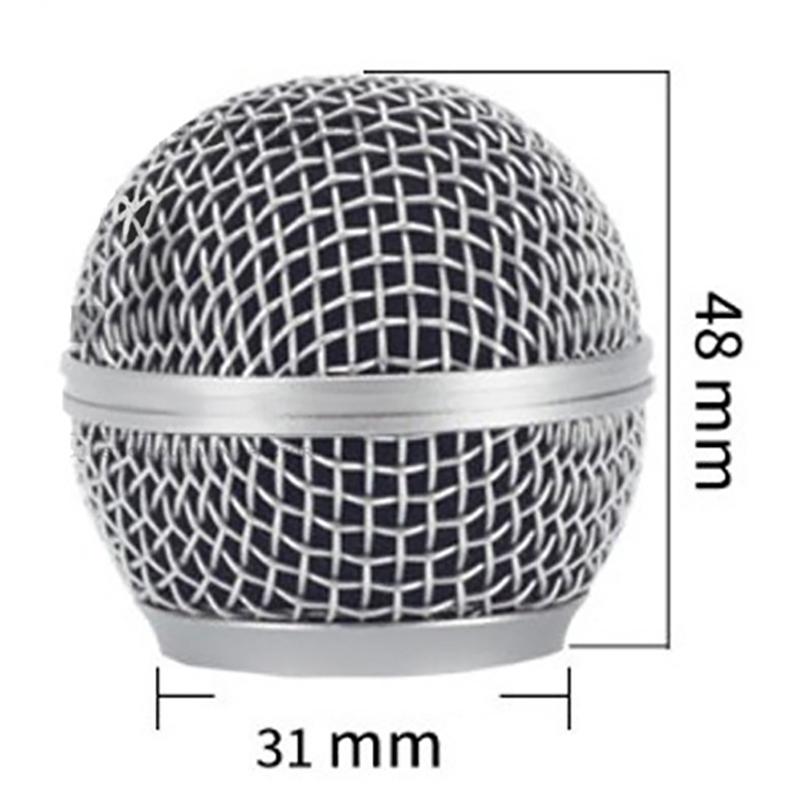Microphone Replacement Head Steel For Sm58 Q7 Mesh Handheld Microphone Grill Mesh Head Fits Shure Beta 58A