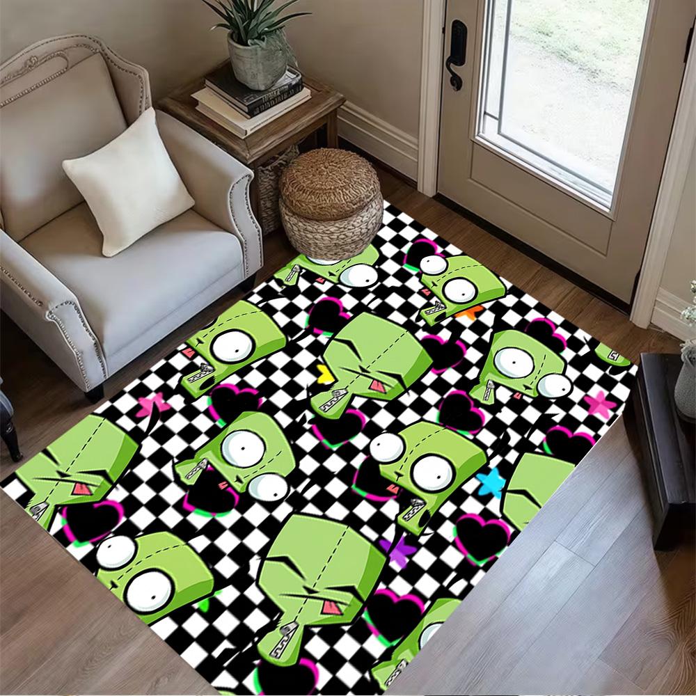 Zombie Invasion Floor Mat Perfect for Playrooms Bedrooms Balcony Study room Anti-slip Rug Anime Office Decor Wedding Party Gift