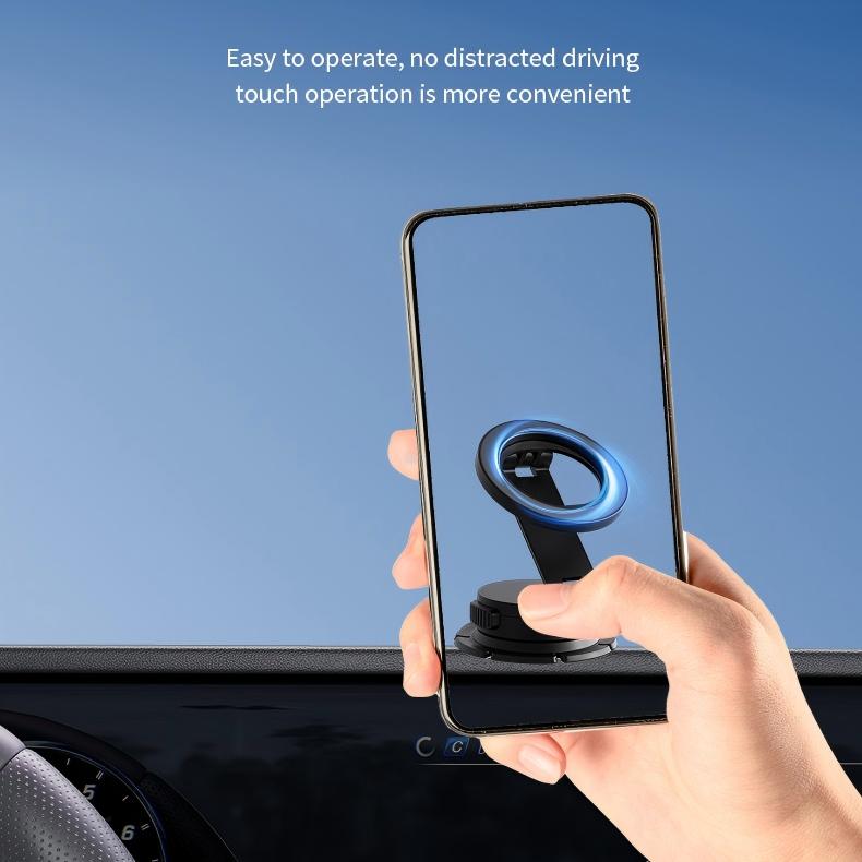 Amz Top Sales Upgrade Portable Folding Phone Stand Holder 360 Degree Adjustable Magnetic Base for Car Use